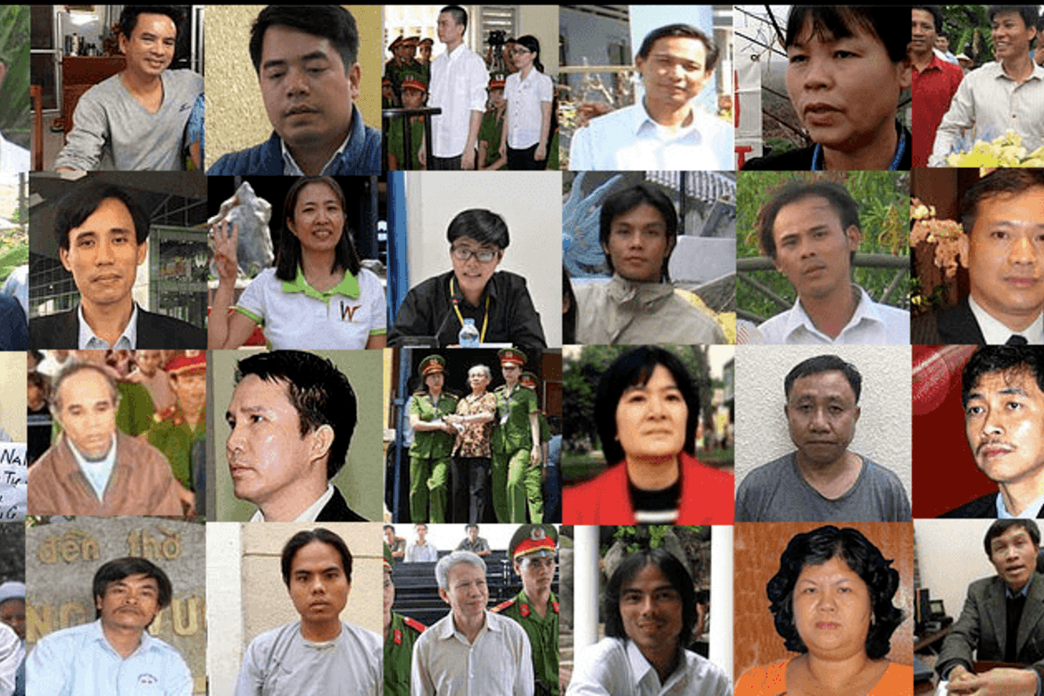 Her er bilder av mange av de fengslede i Vietnam.