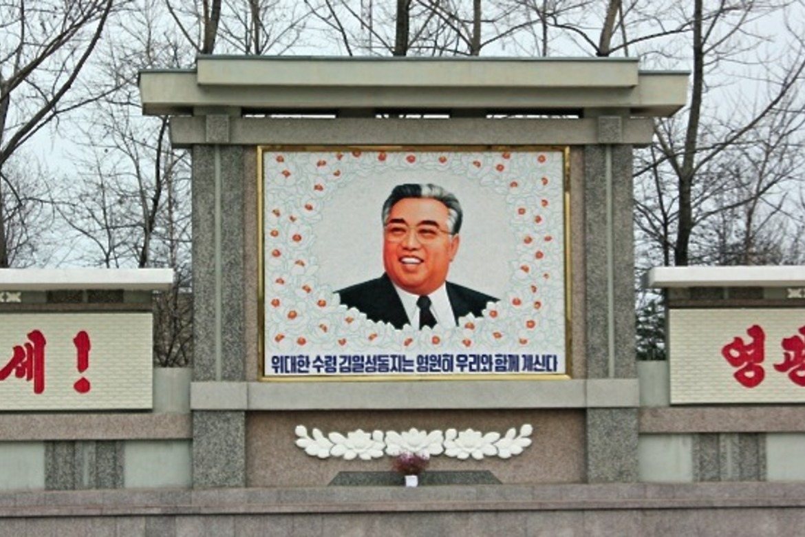 Ingen trosfrihet: Kim Il Sung som grunnla Nord-Korea, er fortsatt etter sin død landets øverste leder. Regimet undertrykkjer alle som ikke bøyer seg for regimet.