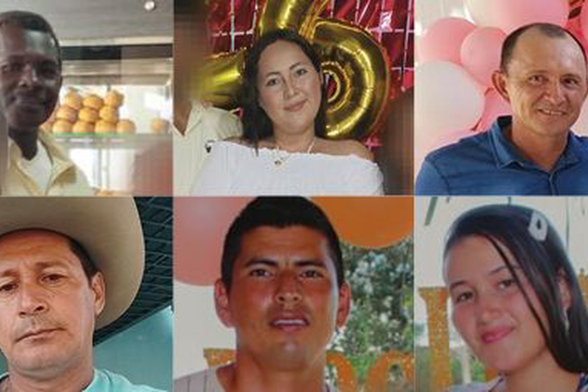 Fra venstre mot høyre: James Caicedo, Maryuri Hernández, Nixon Peñalosa, Carlos Valero, Isaíd Gómez & Maribel Silva.
