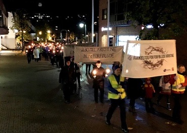 Fakkeltog på Stord 11. november.