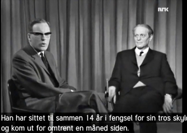 NRKs Sverre Tinnå intervjuer i januar 1966 Richard Wurmbrand.