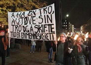 Fakkeltog i Oslo i november 2018.