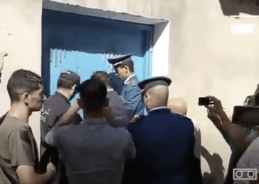 All but one Protestant church in Algeria has been shuttered by the government. Photo from a prior police raid against a church.