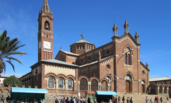 Foto: Katolsk katedral i Asmara. Flickr/David Stanley