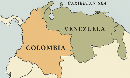 Kart generert med AI, basert på Natural Earth (public domain).