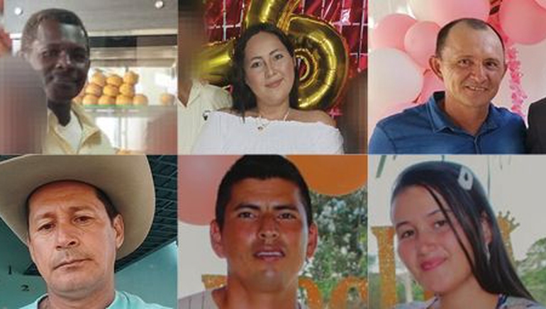 Fra venstre mot høyre: James Caicedo, Maryuri Hernández, Nixon Peñalosa, Carlos Valero, Isaíd Gómez & Maribel Silva.