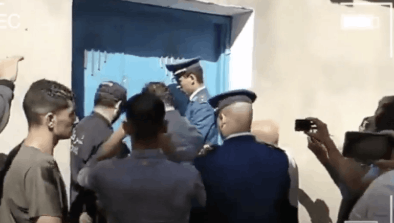 All but one Protestant church in Algeria has been shuttered by the government. Photo from a prior police raid against a church.